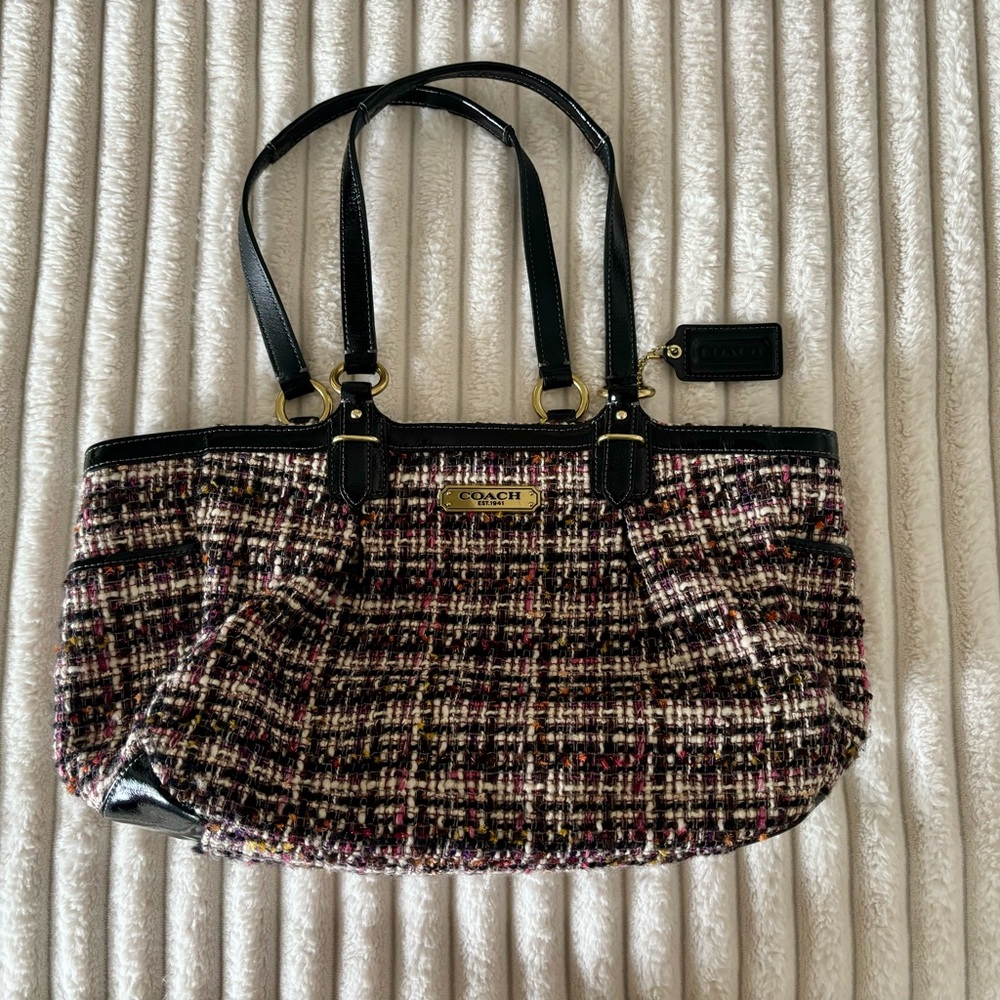 Vintage 00’s Coach Multicolored Tweed Purse